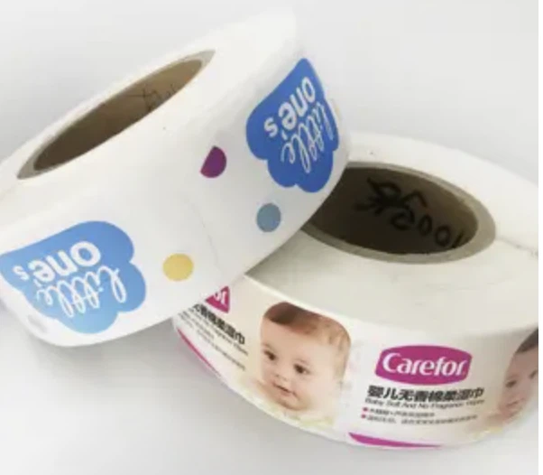 สติกเกอร์กระดาษกันน้ำแบบกำหนดเองกาวไวนิลฉลากม้วน