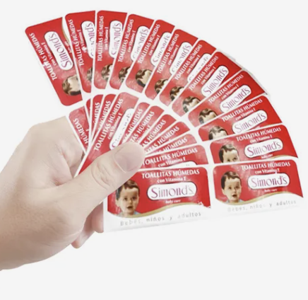 สติ๊กเกอร์กระดาษทิชชู่เปียกที่ถอดออกได้